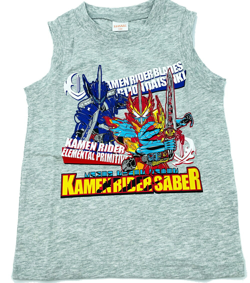 [Rakuten Super SALE] [1,100 yen flat-out product] [Kamen Rider Saber] Sleeveless T-shirt Boys Rank-Closed Boys Kids [Boys Children Sentai] 100cm 110cm 120cm BANDAI Nursery School Kindergarten Gift