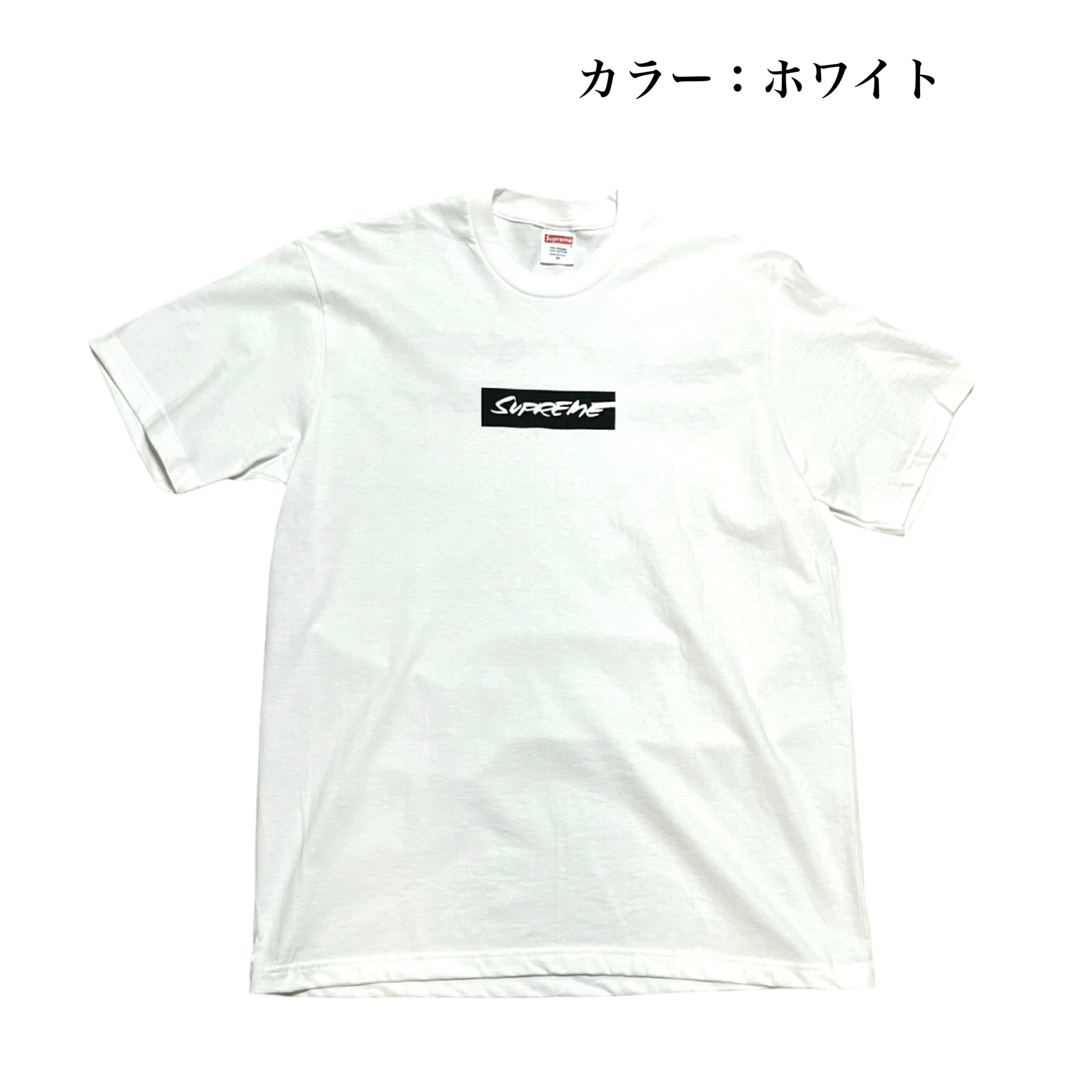 "New" 2024SS Week1 Supreme Futura Box Logo Tee (Supreme Futura Box Logo Print Short Sleeve T-shirt) Logo Print Short Sleeve T-shirt Genuine Unisex White Black