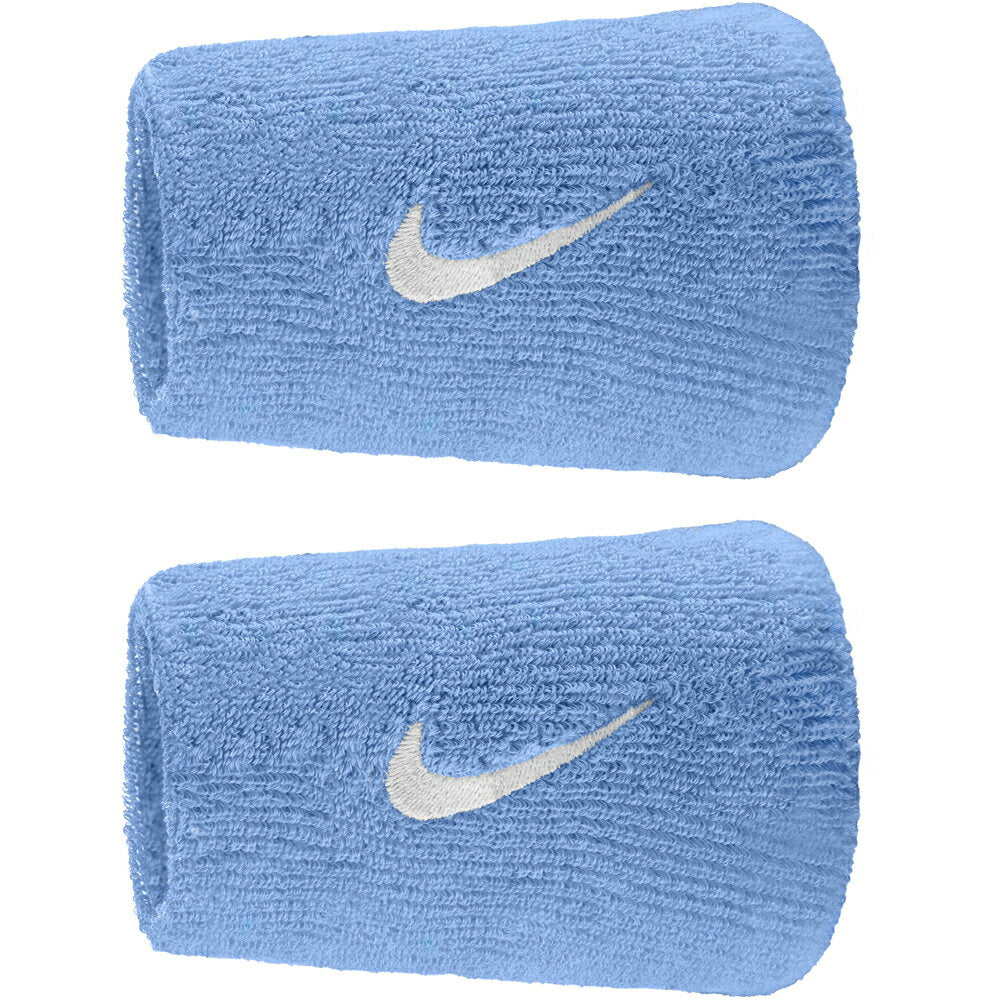 [Limited time discount until 2025/3/11] NIKE Sports Accessories Swoosh Double Wide Wristband BN2094-467 University Blue/White