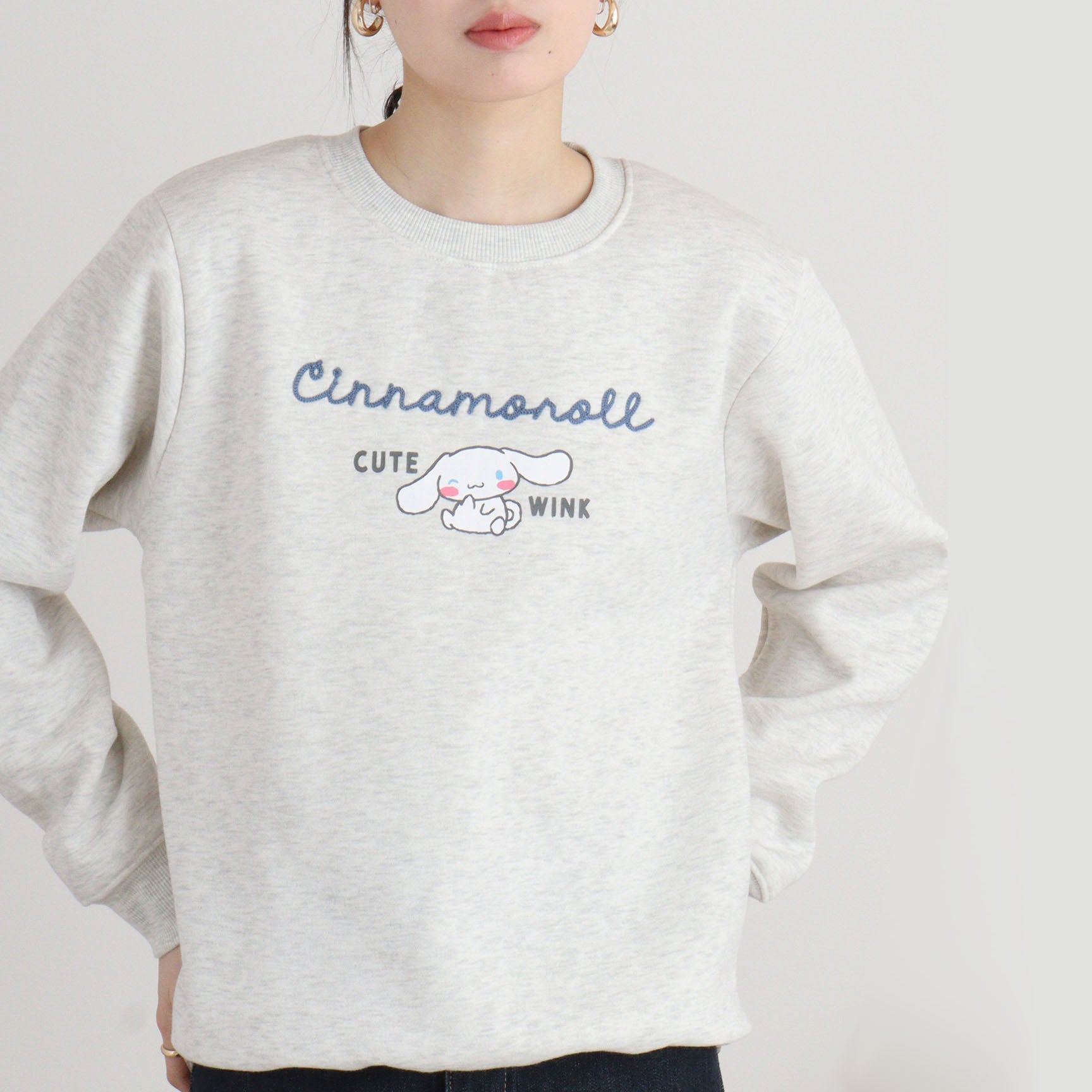 Sudadera Cinnamoroll con forro polar y estampado de personajes de Sanrio bordado para hombre y mujer