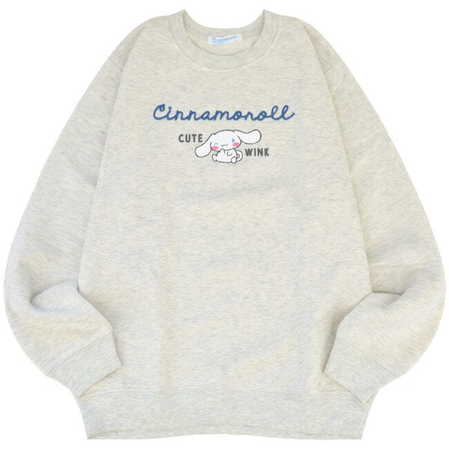 Sudadera Cinnamoroll con forro polar y estampado de personajes de Sanrio bordado para hombre y mujer