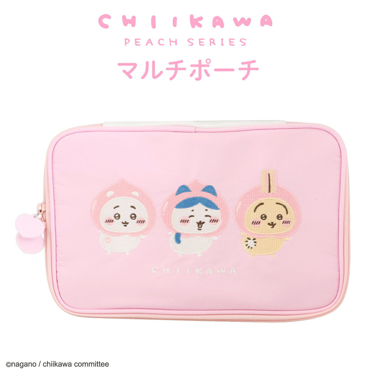 [SHOBIDO original design] Chiikawa multi-pouch Peach series chiikawa cute makeup pouch small item holder wall-mounted pouch storage pouch cosmetic pouch travel makeup holder staying overnight