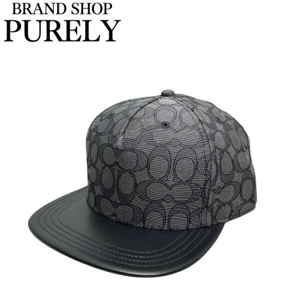 Gorra Coach para hombre y mujer Gorra Coach con ala plana en jacquard exclusivo Talla S/XS CW764 CQ/BK Carbón x negro MMM