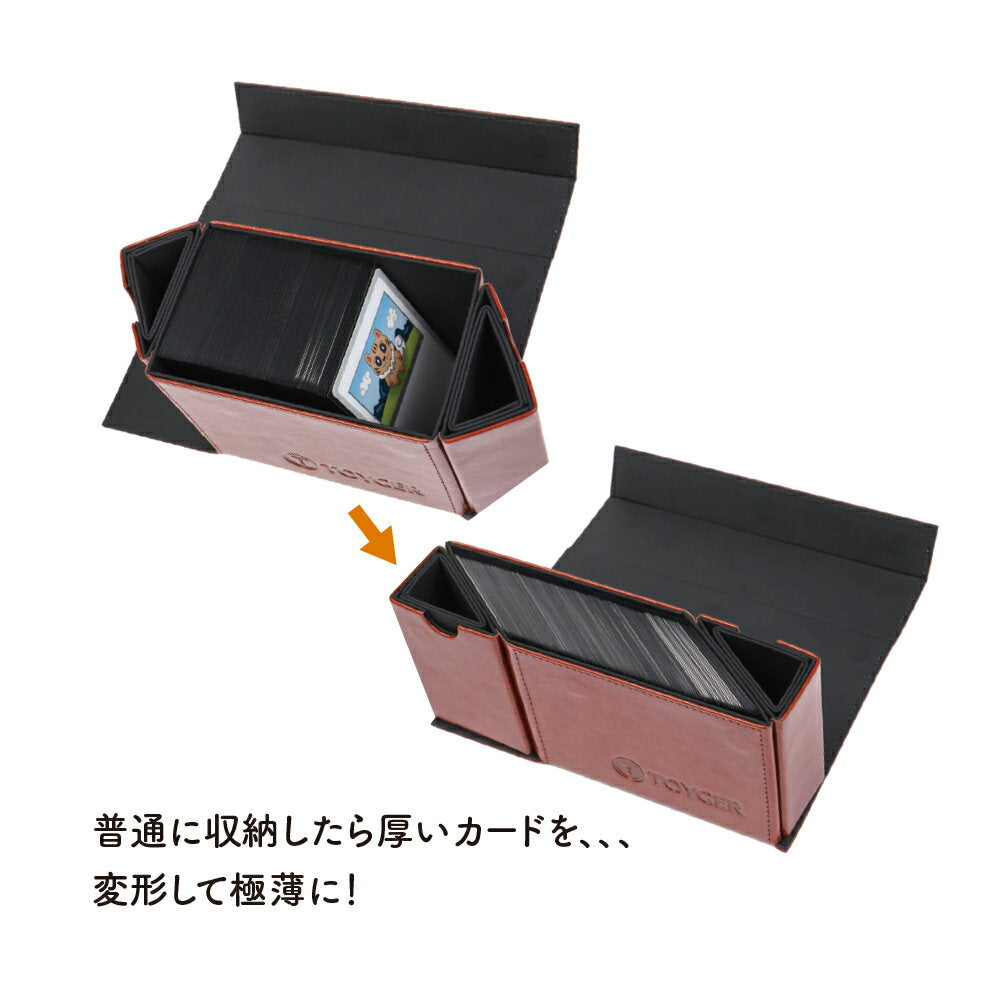 Over 50,000 units! The world's first innovative structure, a huge hit deck case! DeckSlimmer (Patent application filed) TOYGER Card Case Deck Box Deck Holder Trading Card Holder Trading Card Case TCG Leather Leather Pokemon