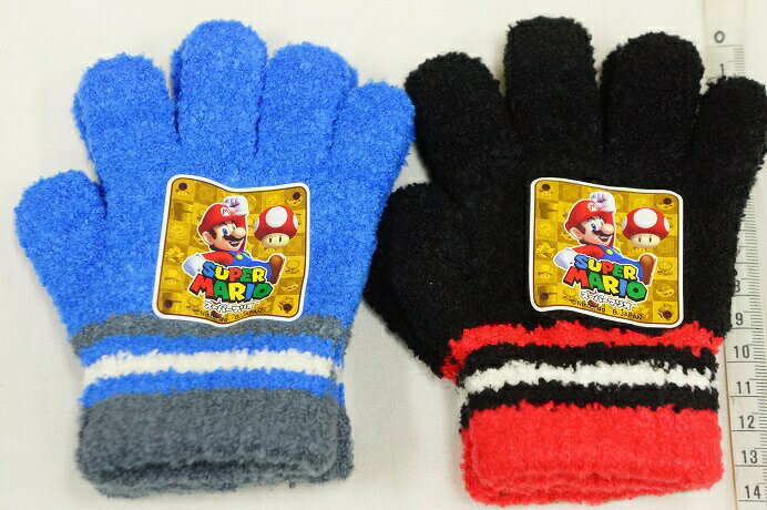 [For kindergarten to elementary school students] Super Mario 5-finger type gloves MR41740 (product number 39)