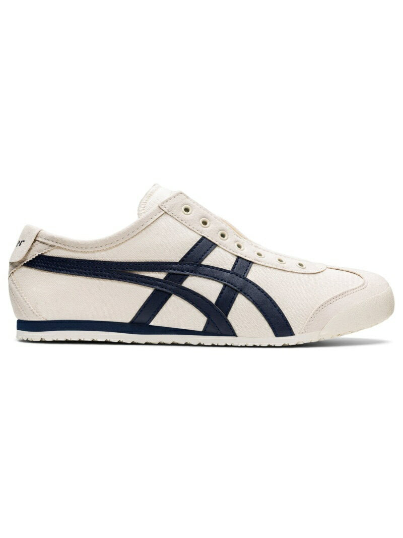 Onitsuka Tiger [Official Shop] MEXICO 66 SLIP-ON Onitsuka Tiger Shoes and Shoes Sneakers White Navy Gray [Free Shipping]