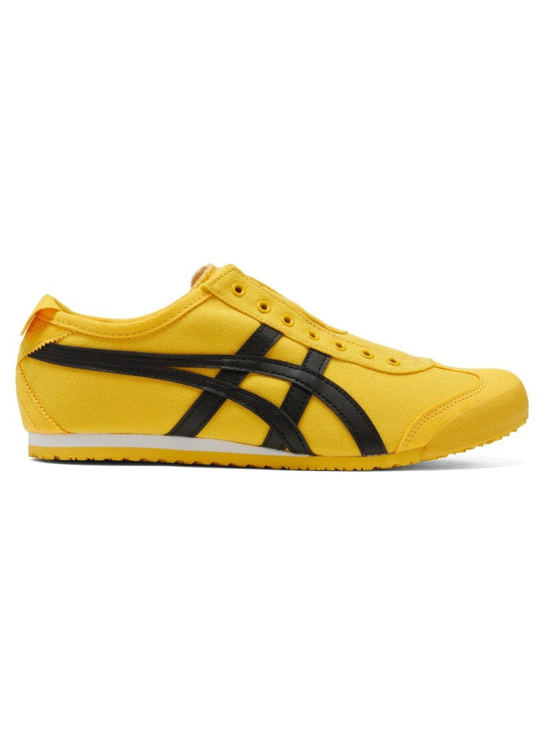 [Official Shop] MEXICO 66 SLIP-ON Onitsuka Tiger Shoes and Shoes Sneakers Black Yellow [Free Shipping] [Rakuten Fashion]