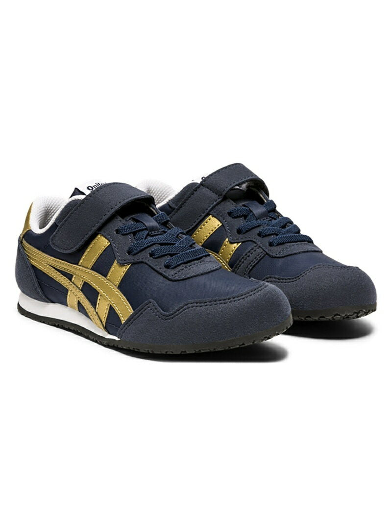 [Official Shop] SERRANO KIDS Onitsuka Tiger Shoes and Shoes Sneakers Navy White [Free Shipping] [Rakuten Fashion]