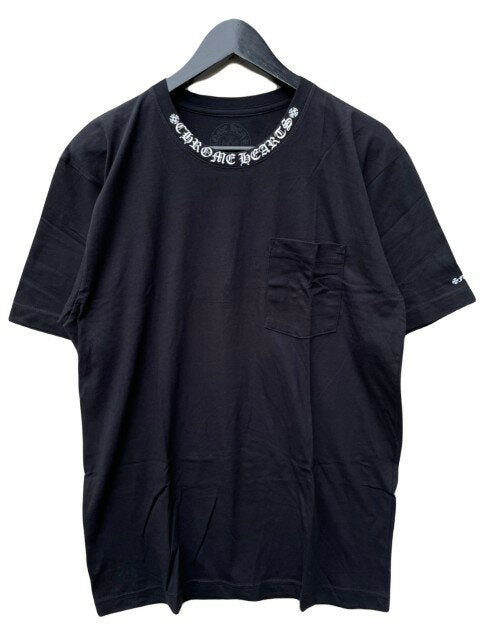 Camiseta con logo en el cuello de Chrome Hearts en color negro y blanco