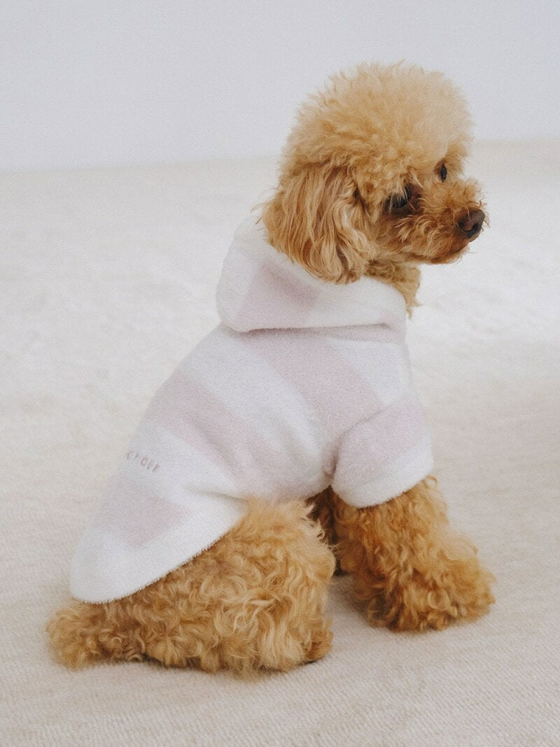 [CAT&DOG] [Only available for sale] Smooth 2-border dog parka GELATO PIQUE CAT&DOG Gelato Pique Pet supplies Pet wear/pet clothes White Pink Blue [Free shipping] [Rakuten Fashion]