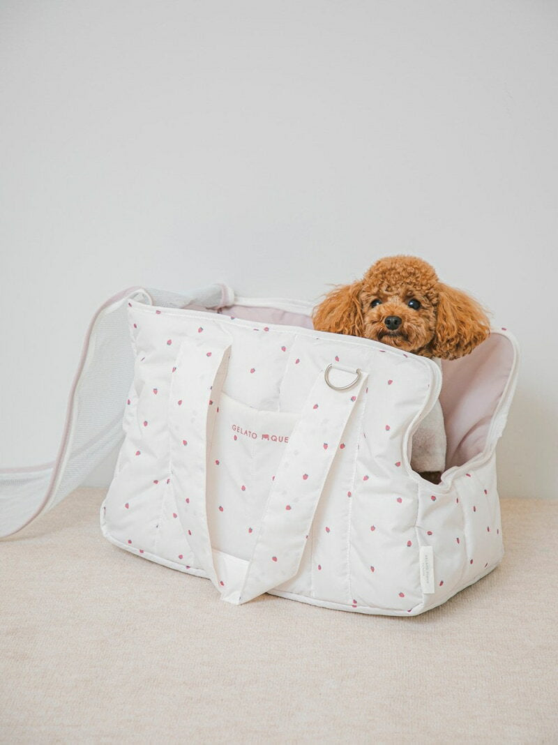 [CAT&DOG] [Only available from the market] Strawberry quilted carry bag GELATO PIQUE CAT&DOG Gelato Pique Pet supplies Other pet supplies White Pink [Free shipping] [Rakuten Fashion]