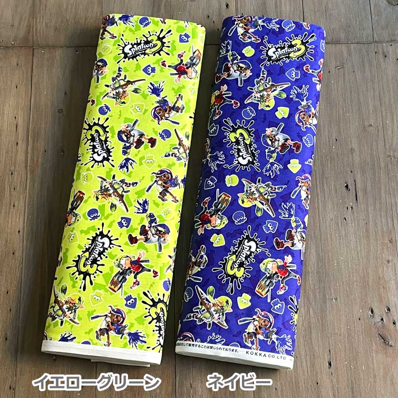 Splatoon 3 Oxford Fabric Yellow Green/Navy (Nintendo SWITCH Character, Entrance to Kindergarten and School, Lesson Bag, Shoe Bag, Handmade) G-9921