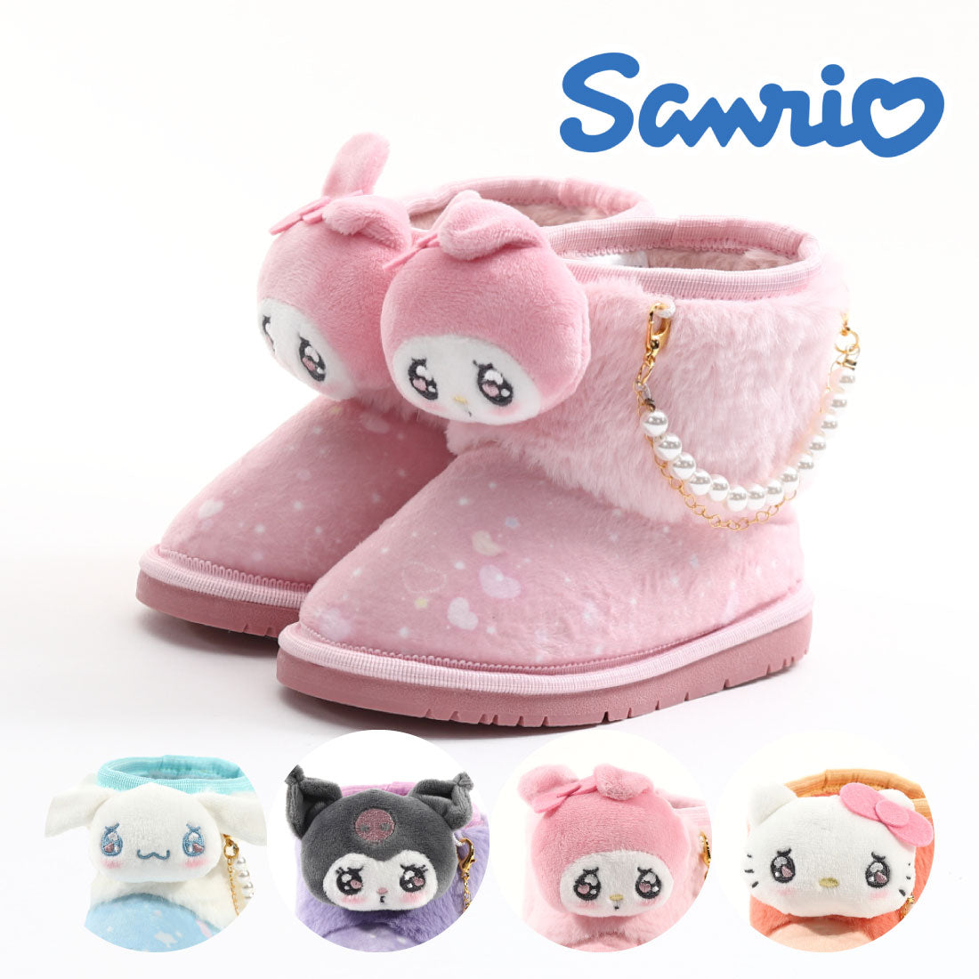 [SS Last Sprint] [3/10 8pm-6H PT limitado 10x] [30% DE DESCUENTO] Niños, Niñas, Botas, Botas para niños, Sanrio, Cinnamoroll, Kuromi-chan, My Melody, Hello Kitty, Fluffy, Lindo, H81245