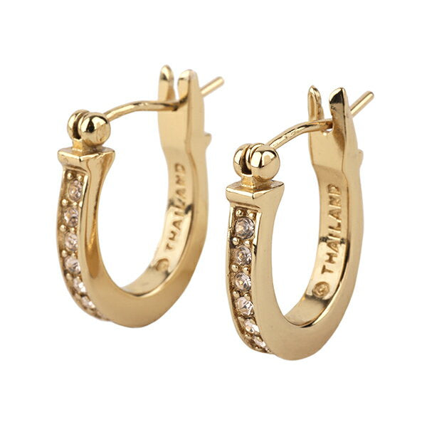 [Applicable to coupons up to 5,000 yen off] Coach outlet earrings COACH OUTLET Pave Signature F54497 GLD Women's Gold