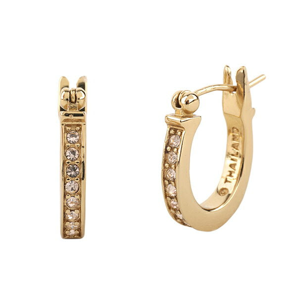 [Applicable to coupons up to 5,000 yen off] Coach outlet earrings COACH OUTLET Pave Signature F54497 GLD Women's Gold