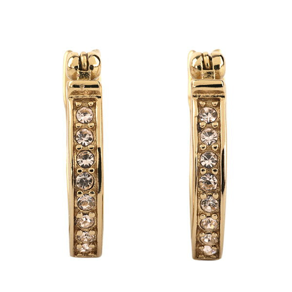 [Applicable to coupons up to 5,000 yen off] Coach outlet earrings COACH OUTLET Pave Signature F54497 GLD Women's Gold