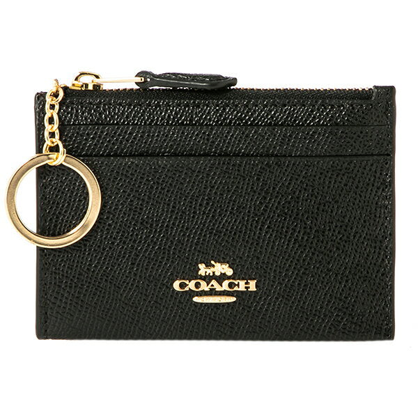 [Aplicable a cupones de hasta 5000 yenes de descuento] Estuche para monedas Coach Outlet COACH OUTLET Crossgrain F88250 IMBLK Negro para mujer Negro