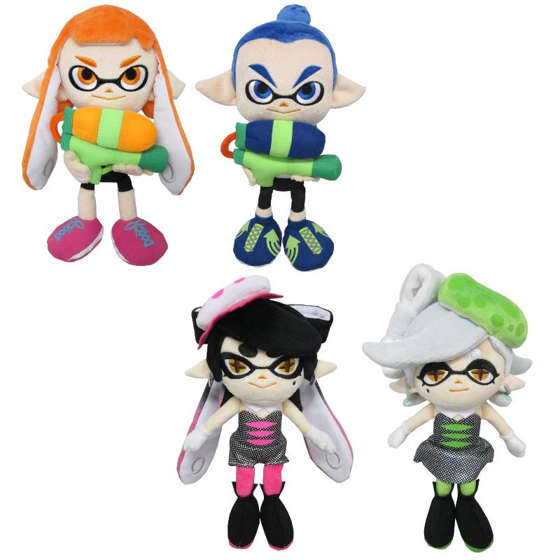 Splatoon ALL STAR COLLECTION 4-type set (Girl A & Boy A & Aori & Firefly) Plush Toy S Game Children's Goods Birthday Birthday Present Respect for the Aged Day Toys Anime Free Shipping