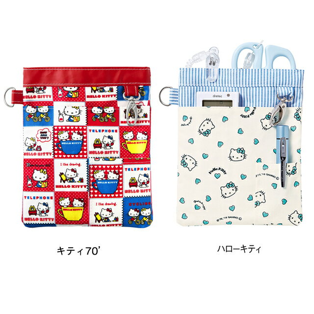 5x points on all items 3/10 0:00-23:59 ■[Sanrio] Soft Pen Case with Seal Pocket Kitty-chan My Melo Character Nursing Care Worker Nurse Goods Nurse Pouch Nurse Pen Case Organizer Navigator