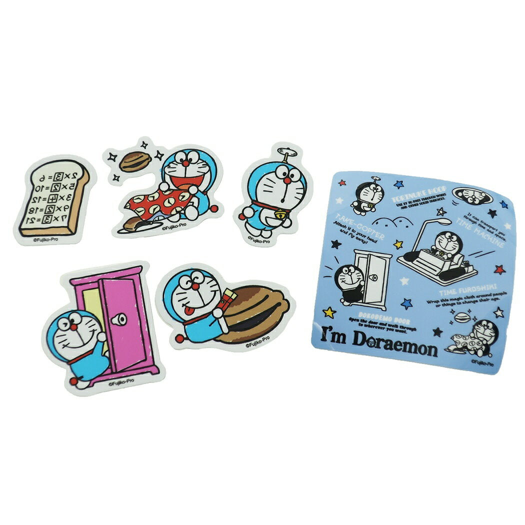 Pegatinas en lata de Doraemon, copos, pegatinas, LCC-010, pegatinas generales de Sanrio, pegatinas de vinilo, juego de 6 piezas, pequeños obsequios, artículos de personajes de anime, pedidos por correo, colección de cine