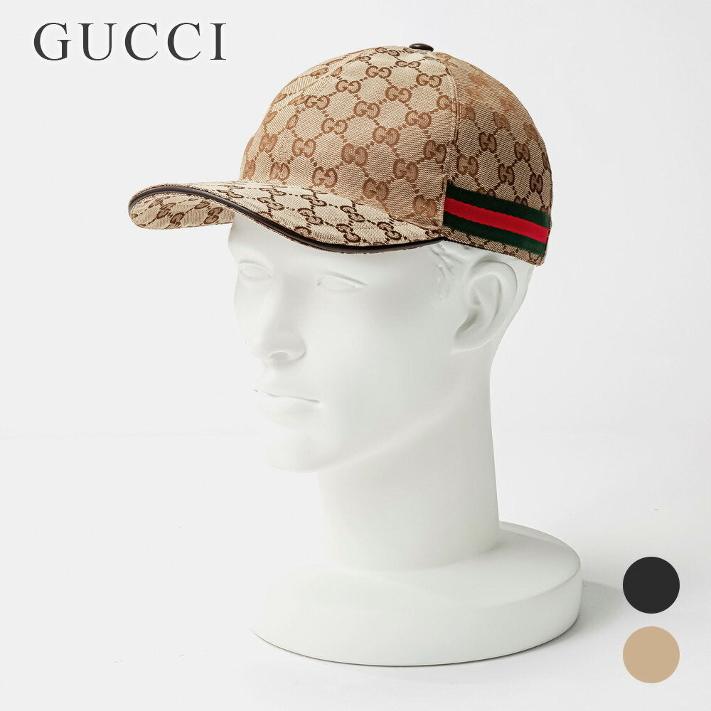 ¡MÁXIMO 14 % DE DESCUENTO! Gorra Gucci 200035 KQWBG Gorra de lona GG original Gorra de béisbol para hombre y mujer Unisex Marca Italia Webline Negro Beige