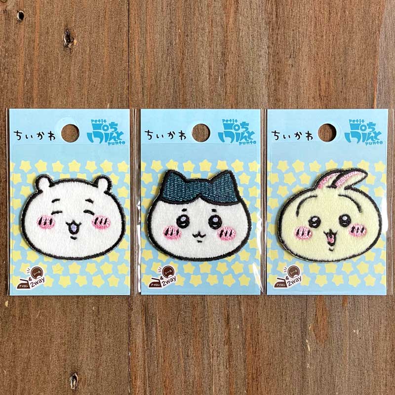 Chiikawa sticker/iron adhesive double-use embroidered boa patch Chiikawa/Hachiware/Rabbit applique embroidery GW-9014/GW-9015/GW-9016