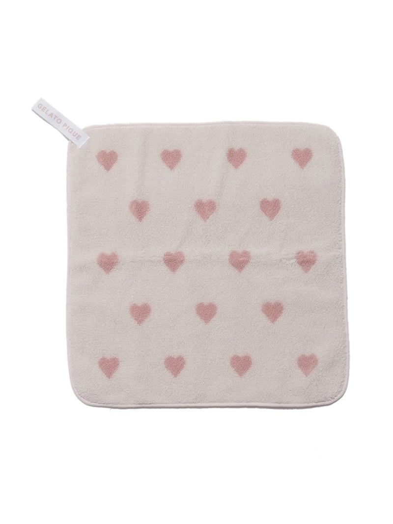 Heart looped towel gelato pique gelato pique fashion accessories handkerchiefs and hand towels pink [Rakuten Fashion]