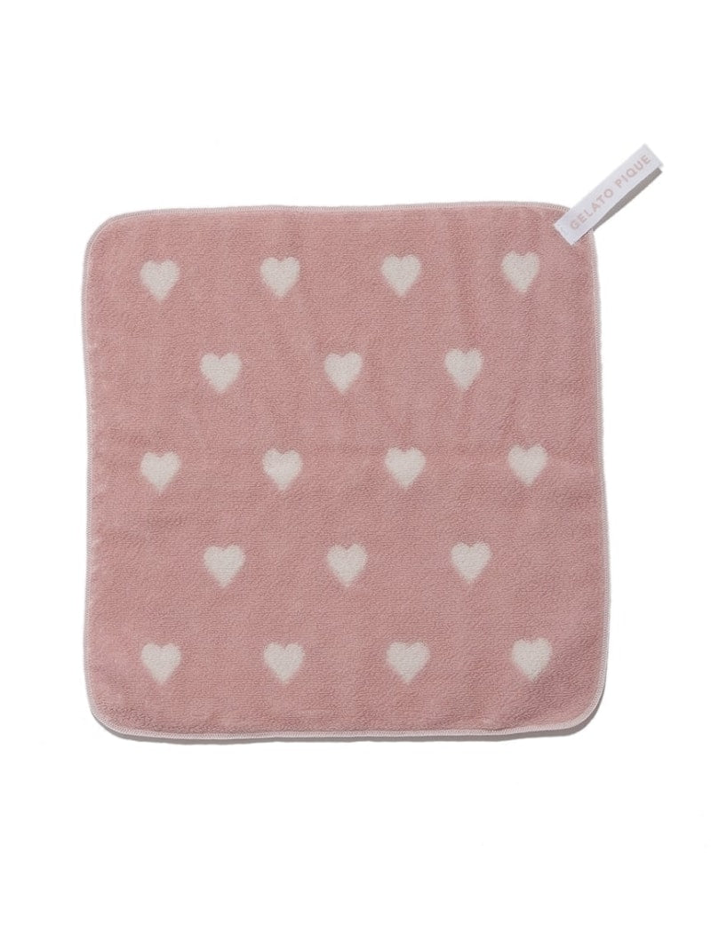 Heart looped towel gelato pique gelato pique fashion accessories handkerchiefs and hand towels pink [Rakuten Fashion]