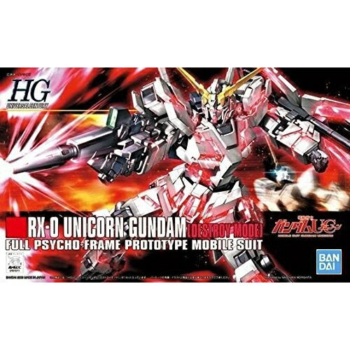 BANDAI SPIRITS [Gunpla] HGUC Mobile Suit Gundam UC 1/144 RX-0 Unicorn Gundam Destroy Mode No.100 Plastic Model H-4573102573995