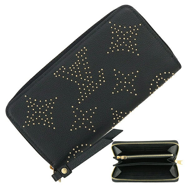 [Like new] Louis Vuitton long wallet, zippy wallet, studs, monogram, emplant, leather, black, Louis Vuitton round zipper long wallet, LOUIS VUITTON Louis Vuitton wallet, ladies