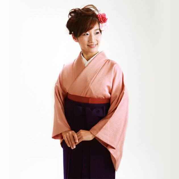 Graduation ceremony, hakama, rental, women's graduation ceremony, hakama set, hakama, rental teacher, wide, large, women's full set, salmon pink, entrance ceremony, hakama, women's hakama, kimono, rental costume, round-trip shipping, NT-muji103