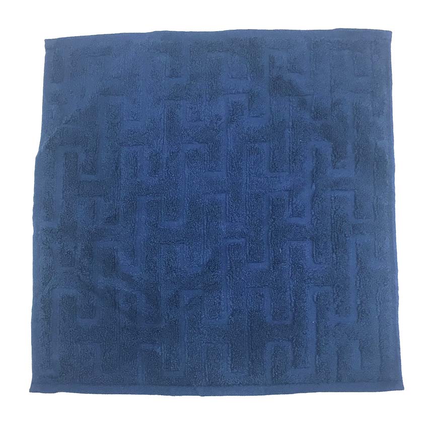 Sale Hermes HERMES Carre Towel Stairs Hand Towel Towel Handkerchief 100% Cotton Navy Blue H Logo Direct Store Box included Men's Women's Unisex Men's Women's