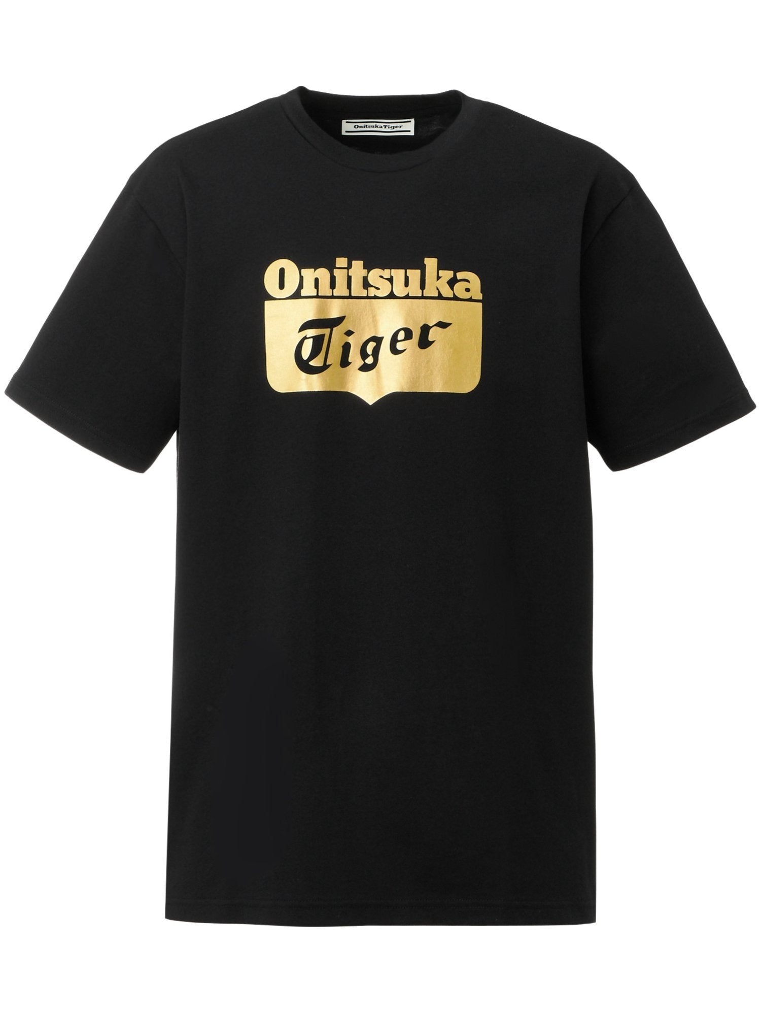 Onitsuka Tiger (U) [Official Shop] LOGO TEE Onitsuka Tiger Tops Cut and Sew T-shirt White Black [Free Shipping]