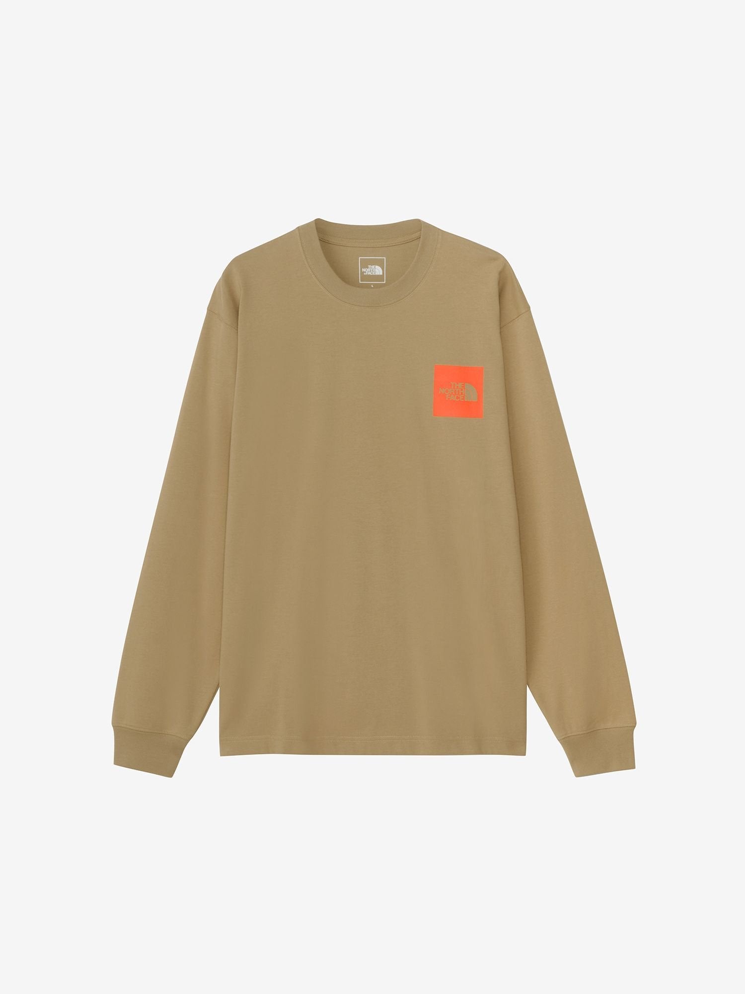 [SALE/30% OFF] THE NORTH FACE Long Sleeve Square Logo Tee (Unisex) The North Face Tops Cut and Sew T-shirt Blue White Gray Black [Free Shipping]