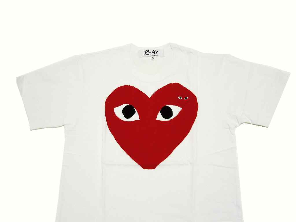 ★Women's size★PLAY COMME des GARCONS "Big Red Heart T-shirt" [LADY'S] [White] [Made in Japan] [New] [AZ-T025]