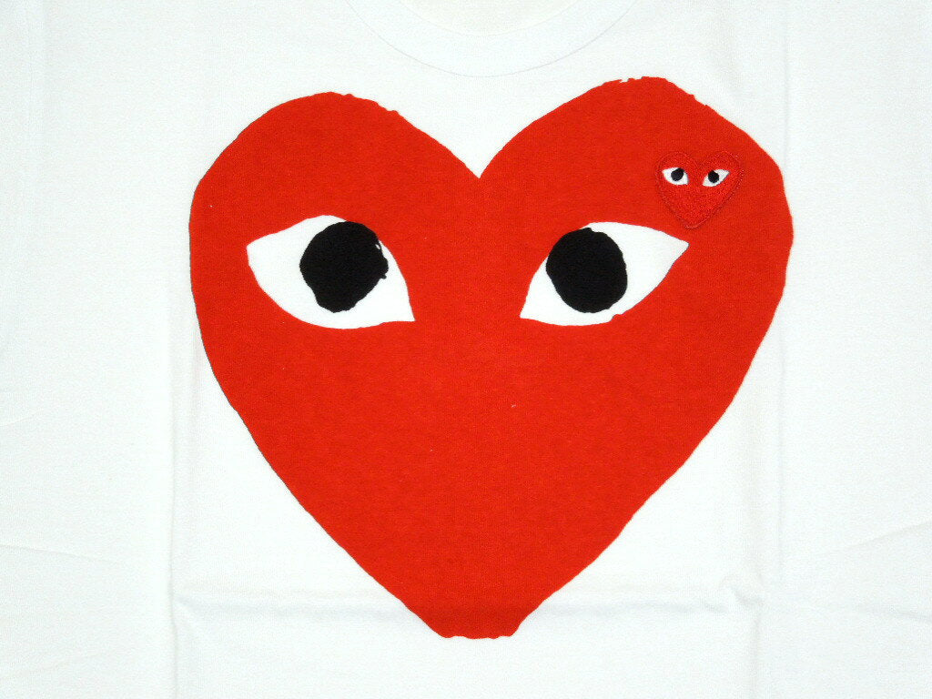 ★Women's size★PLAY COMME des GARCONS "Big Red Heart T-shirt" [LADY'S] [White] [Made in Japan] [New] [AZ-T025]