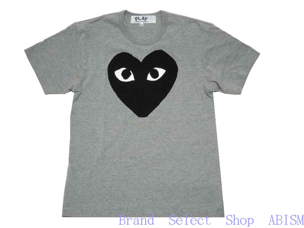 ★Talla de mujer★Camiseta "Black Heart" de PLAY COMME des GARCONS [MUJER] [Gris] [Fabricada en Japón] [Nueva] [AZ-T083]