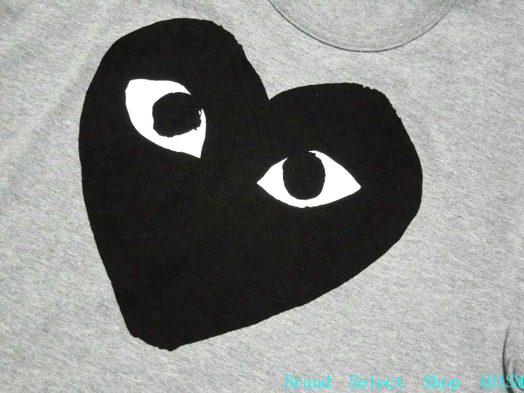 ★Talla de mujer★Camiseta "Black Heart" de PLAY COMME des GARCONS [MUJER] [Gris] [Fabricada en Japón] [Nueva] [AZ-T083]