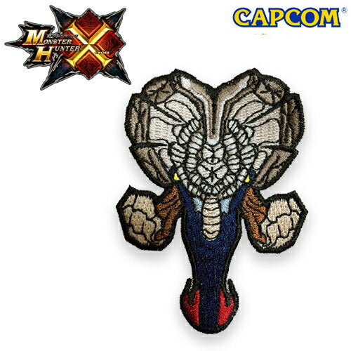 Monster Hunter X Face Embroidery Patch/Gammoth [Monster Hunter Cross Face Embroidery Patch/Gammoth] Capcom capcom Men's Women's Kids Military Casual Outdoor Airsoft Character