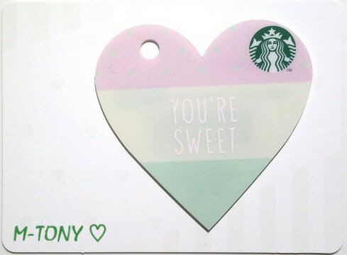 [Free Shipping] Starbucks Starbucks Korean Card 2017 Valentine's Day Heart Card Stripe Korea/Free Shipping/Click Post Shipping/Limited Edition/Not Available in Japan/Starbucks/Tumbler/Mug/Christmas/Ba