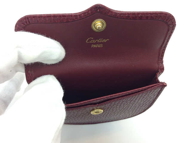 Women's [Used] CARTIER Cartier Must Coin Case L3000018 Coin Purse Wallet [Raku Gift Wrapping Selection]