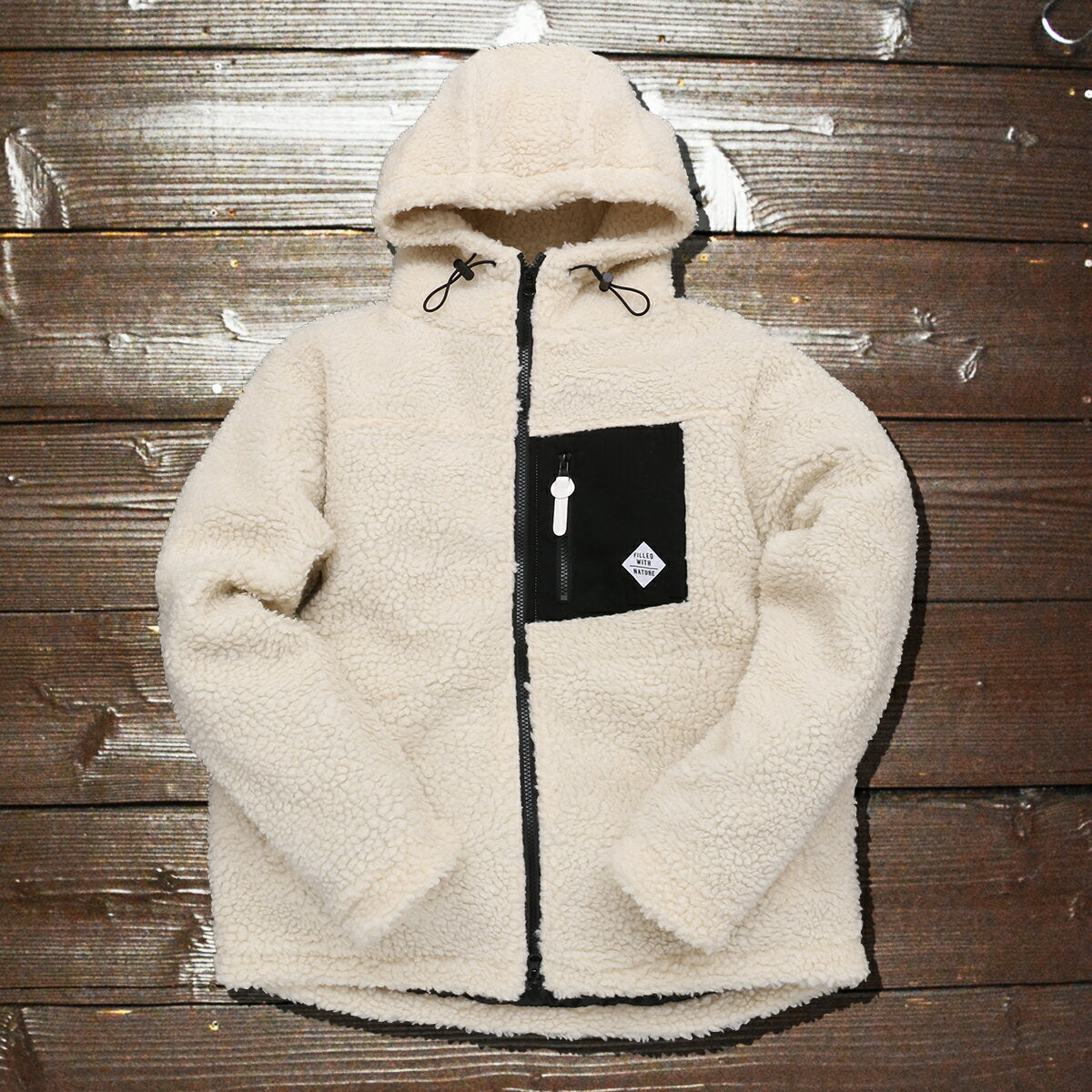 [THE NORTH FACE eco bags will be given away for over 30,000 yen! 】 Autumn/Winter Sheep Boa Hooded Hoodie Jacket Blouson BlingLeads Outerwear Stretchy Men's Boa Hoodie Outerwear Casual