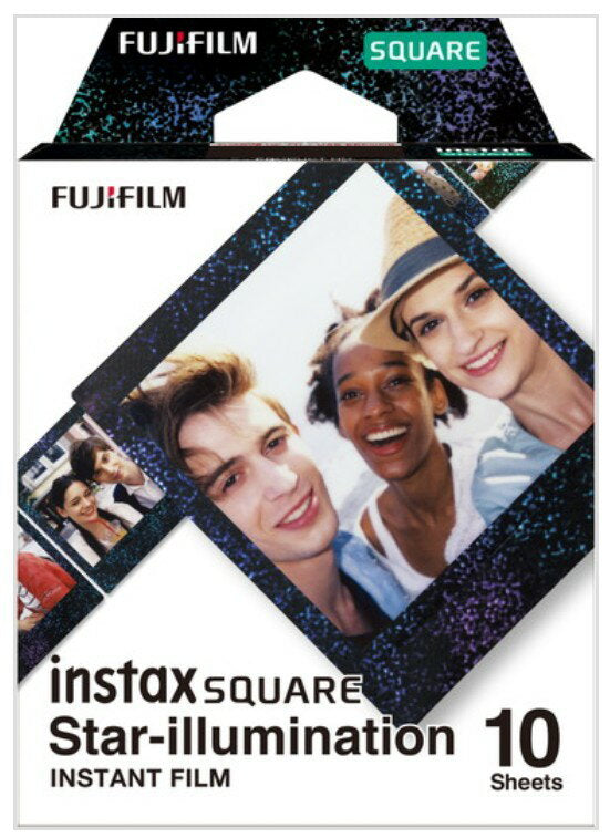 FUJIFILM・FUJIFILM Film compatible with instax SQUARE SQ10 SQ6 SP-3 Film for Cheki Square Star Illumination INSTAX SQUARE STAR ILLUMI WW1