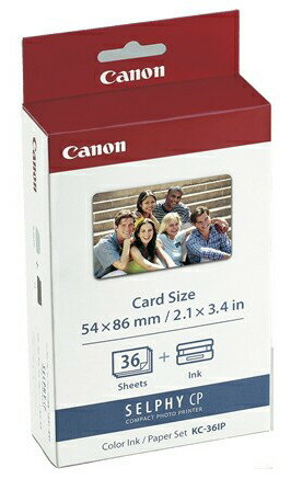 Canon KC-36IP Ink paper for Selfie CP900, CP910, CP1200 CP1300 Card size Photo paper (54 x 86mm) KC-36IP 36 sheets