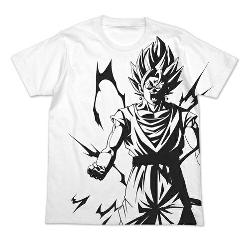 [Free shipping eligible product] Cost-spa Dragon Ball Z Vegite All-print T-shirt WHITE [Nekopos/Yu-Packet compatible] [Resale scheduled for April, pre-order item]