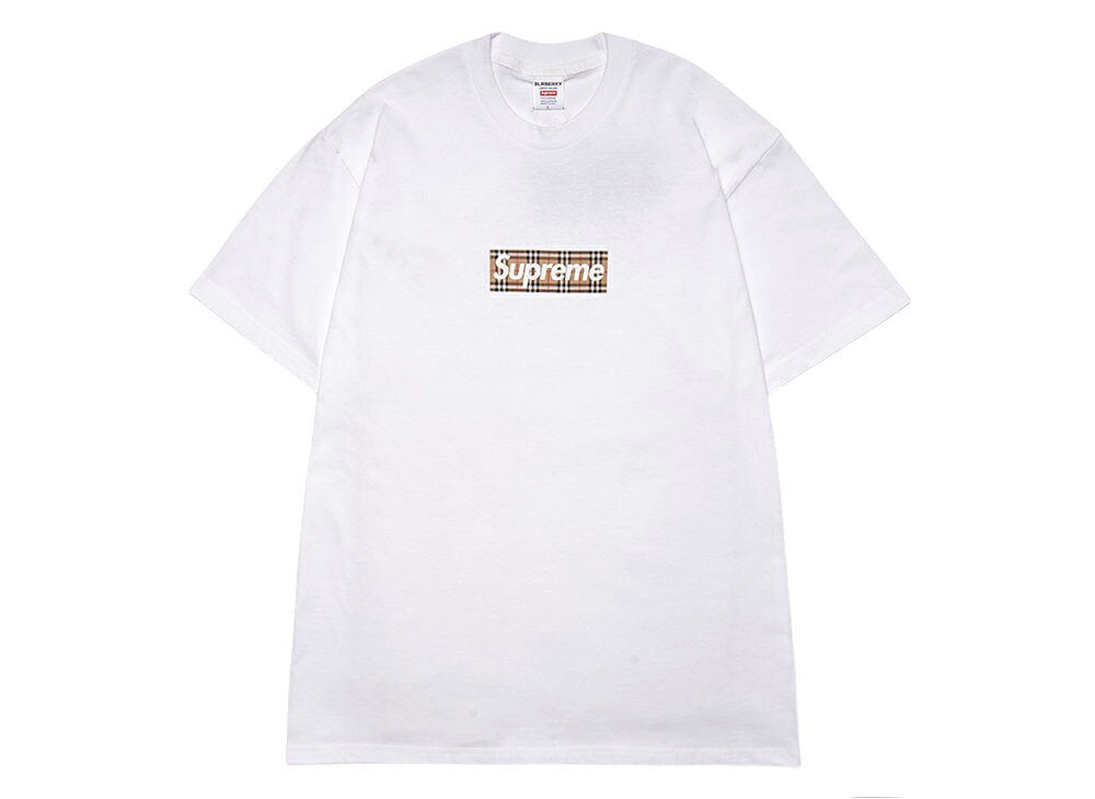 Supreme / Burberry Box Logo Tee White Supreme Burberry Box Logo T-shirt White [Used] New and Used