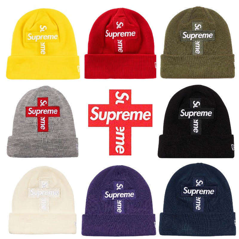 20 FW Supreme × New Era Cross Box Logo Beanie Week15 Shiyu Preme New Era Cross Box Logo Knit Hat [Used] New and Used