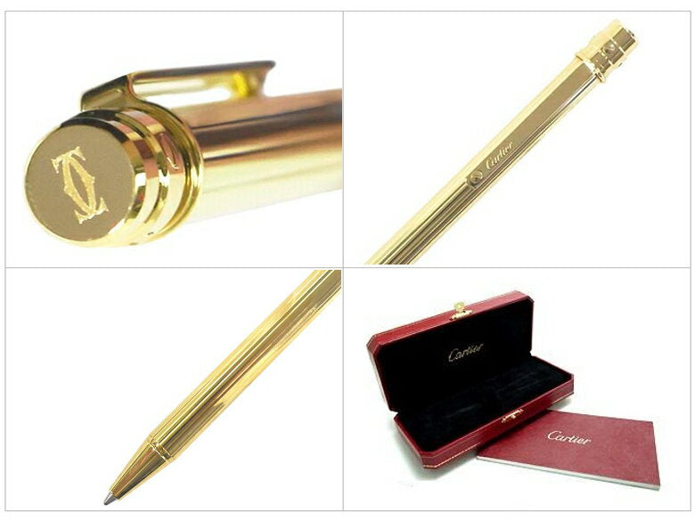 CARTIER OP000140MUST DE CARTIER BALLPOINT PEN Must de Cartier Ballpoint Pen Gold Metal Gold Finish