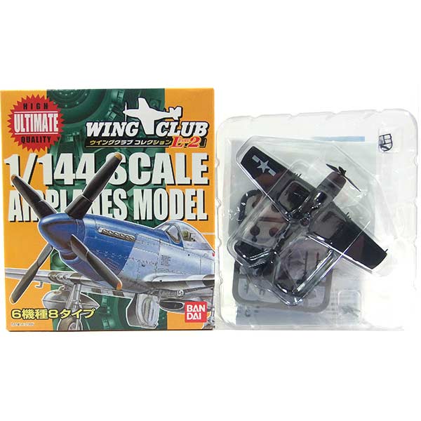 [5] Bandai 1/144 Wing Club Collection L2 Grumman F6F-5 Hellcat Fighter Military Miniature Semi-finished Product Single Item