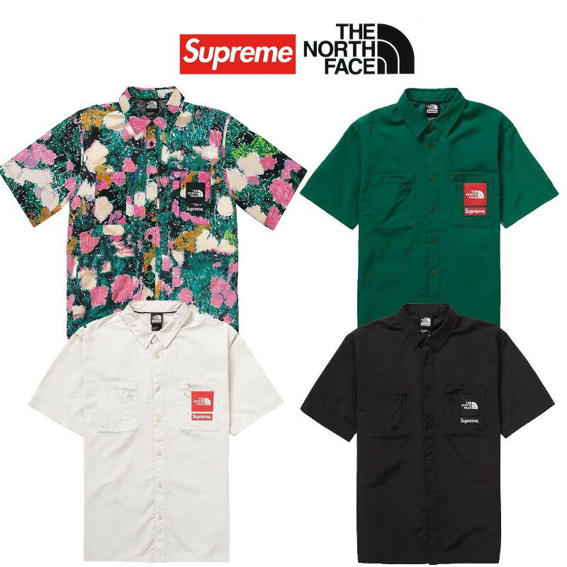 22SS Supreme / The North Face Trekking S/S Shirt Supreme The North Face Trekking SSS Shirt Short Sleeve Short Sleeve S M L XL Black Stone Dark Green Flowers [Used] New and Used